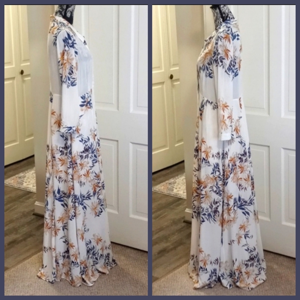 🍂Free People🍂 - Ivory "After The Storm" Maxi Dress - Picture 5 of 16